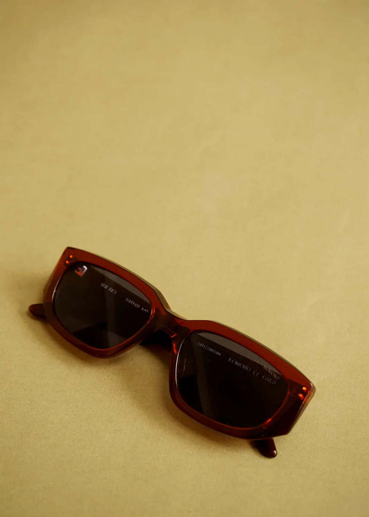 Komono REX Rust Sunglasses — red frames, dark lenses — MYFASHIONFRUIT