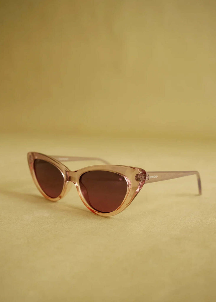 Komono ROSIE Blush Sunglasses — Blush frame and dark lenses — MYFASHIONFRUIT