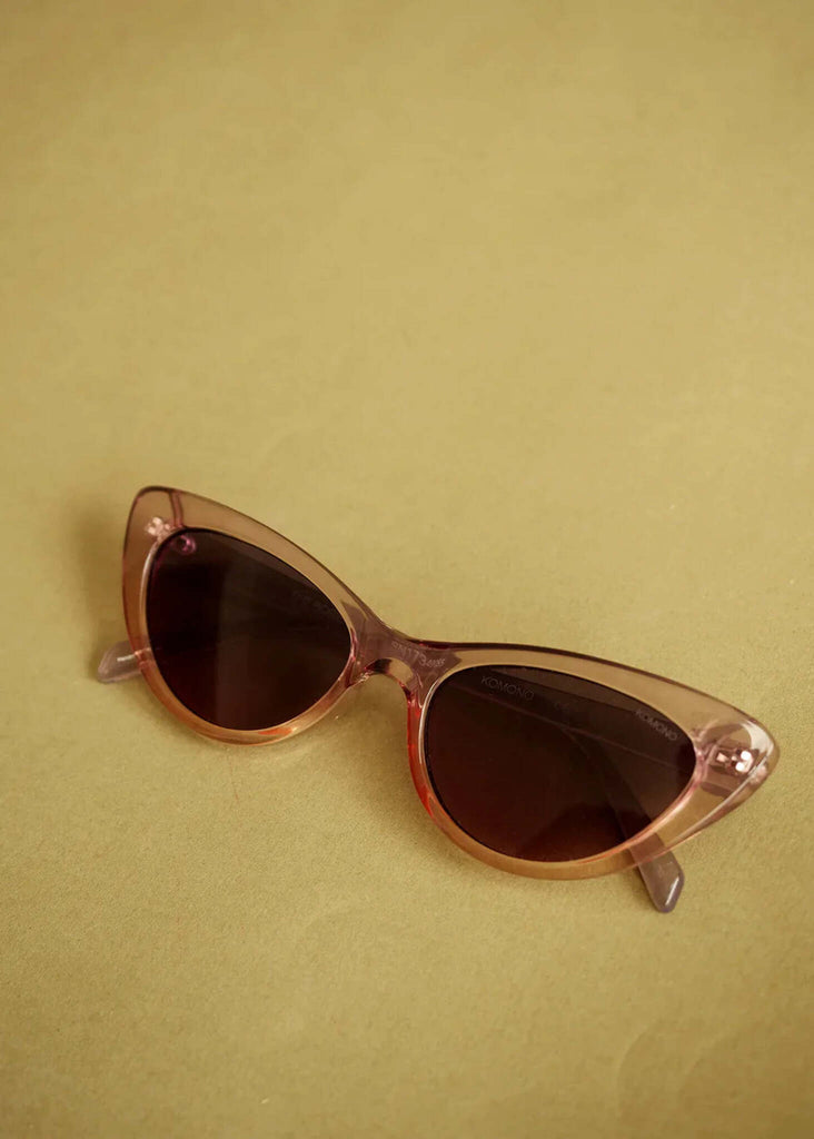 Komono ROSIE Blush Sunglasses — Pink cateye style sunglasses — MYFASHIONFRUIT