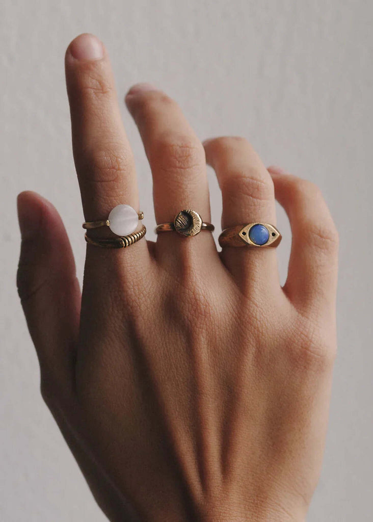 Rana Statement Ring — Gold rings with stones on hand — MYFASHIONFRUIT