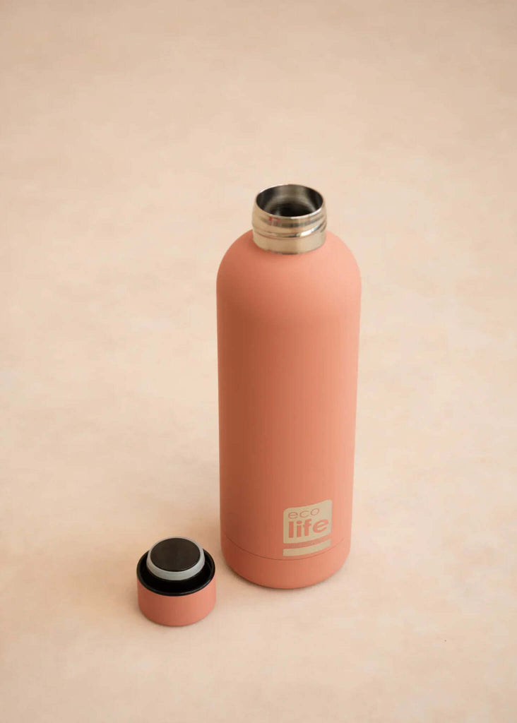 Ecolife Dusty Pink Thermos — Pink bottle with silver top — MYFASHIONFRUIT
