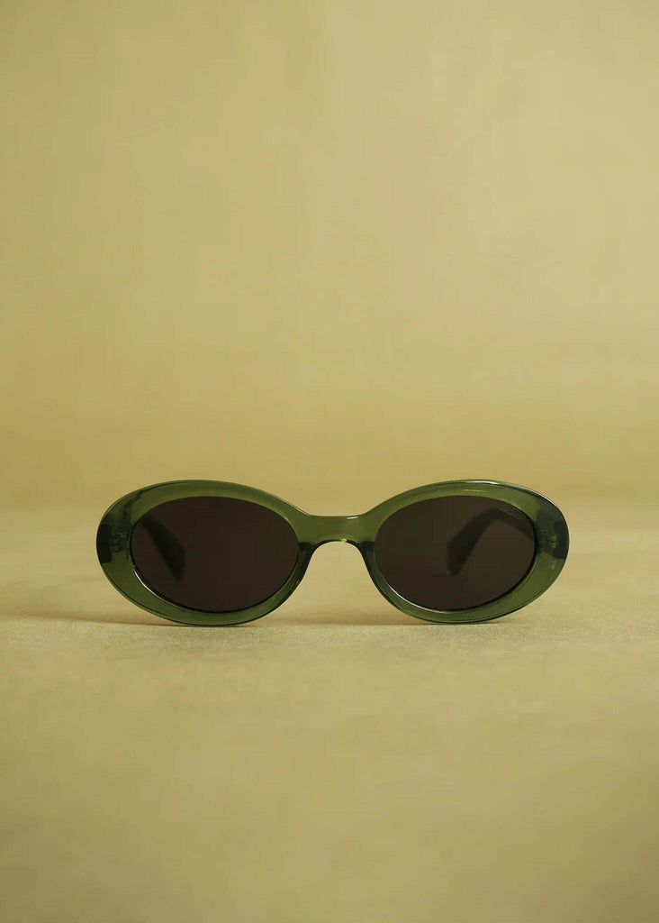Komono ANA Fern Sunglasses — Green oval frame sunglasses — MYFASHIONFRUIT