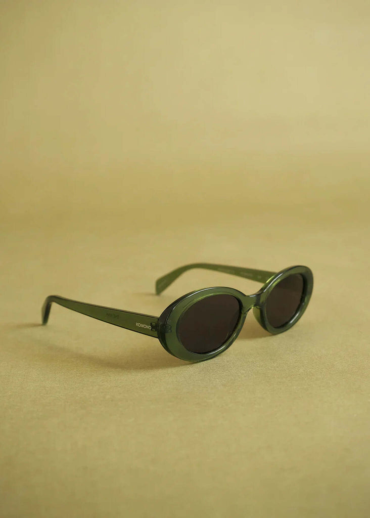 Komono ANA Fern Sunglasses — green oval sunglasses — MYFASHIONFRUIT