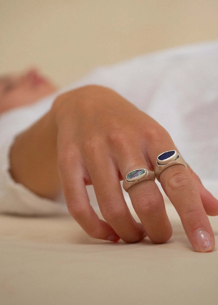 Apollonia Ring — silver rings on model — MYFASHIONFRUIT
