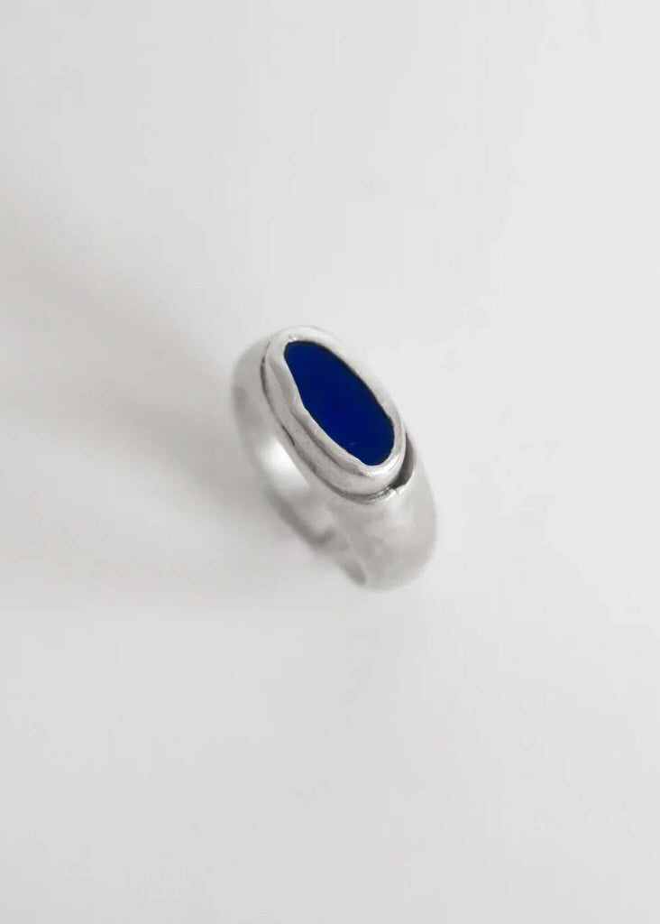 Apollonia Ring — Silver with blue stone detail — MYFASHIONFRUIT