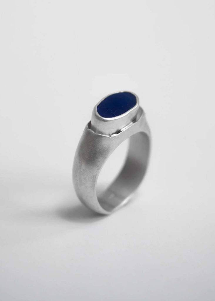 Apollonia Ring — Silver ring with blue stone detail — MYFASHIONFRUIT