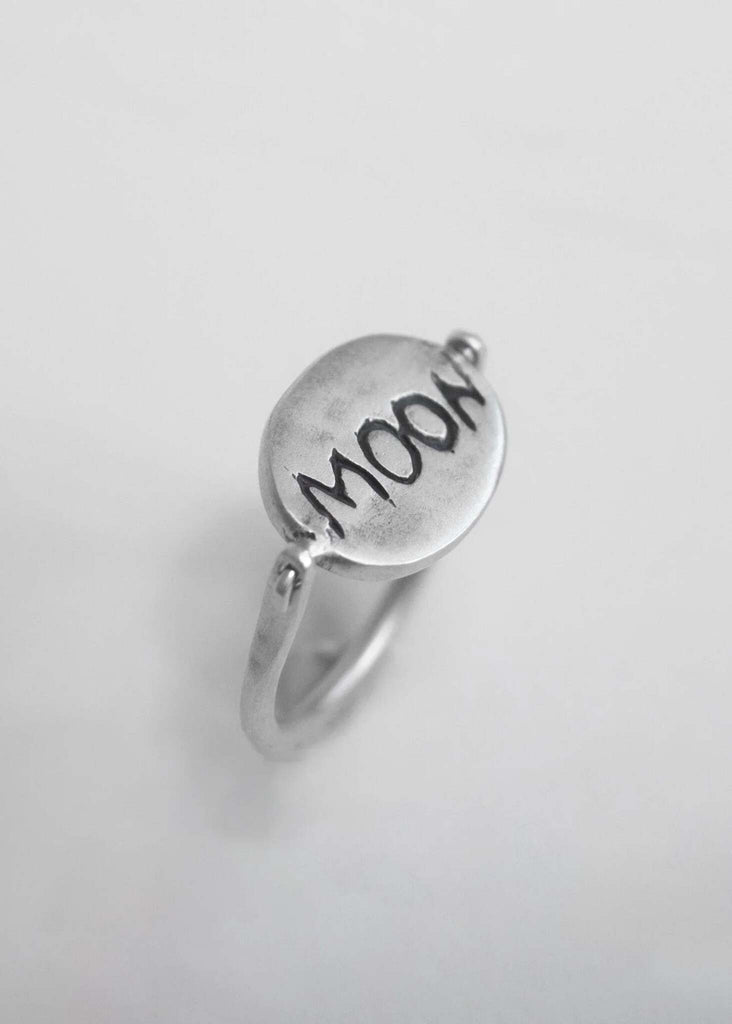 Mff Under the Moon Ring — Silver ring with "Moon" detail — MYFASHIONFRUIT