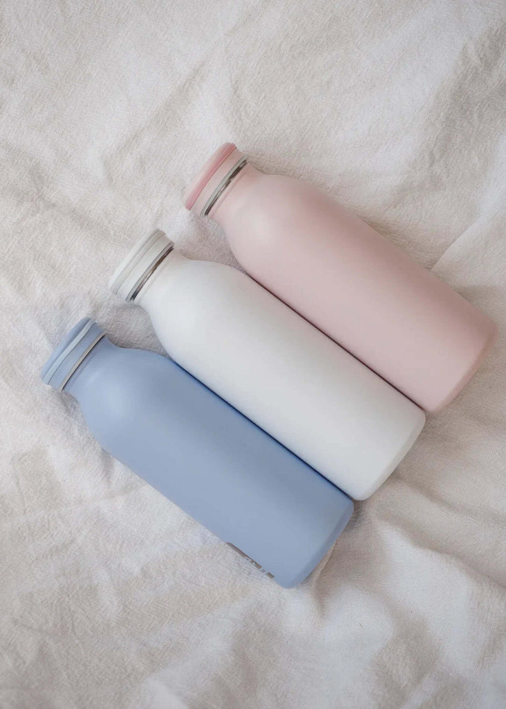Ecolife Pastel Pink Thermos — Pink, white & blue bottles — MYFASHIONFRUIT