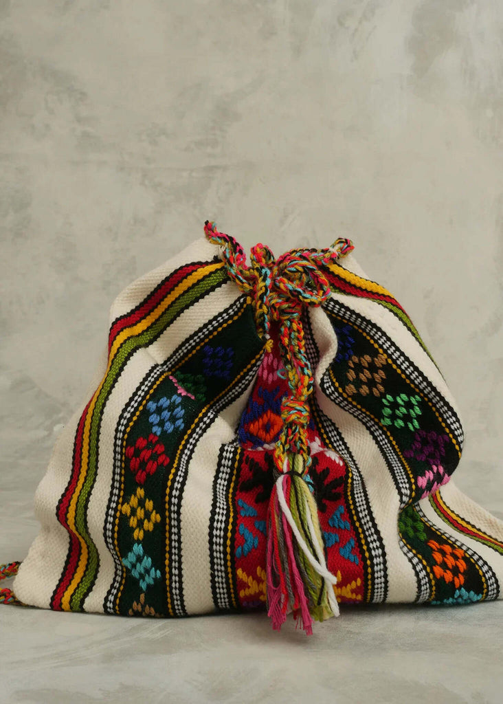 Roxane Handloom Bag — Woven bag with colorful detail — MYFASHIONFRUIT