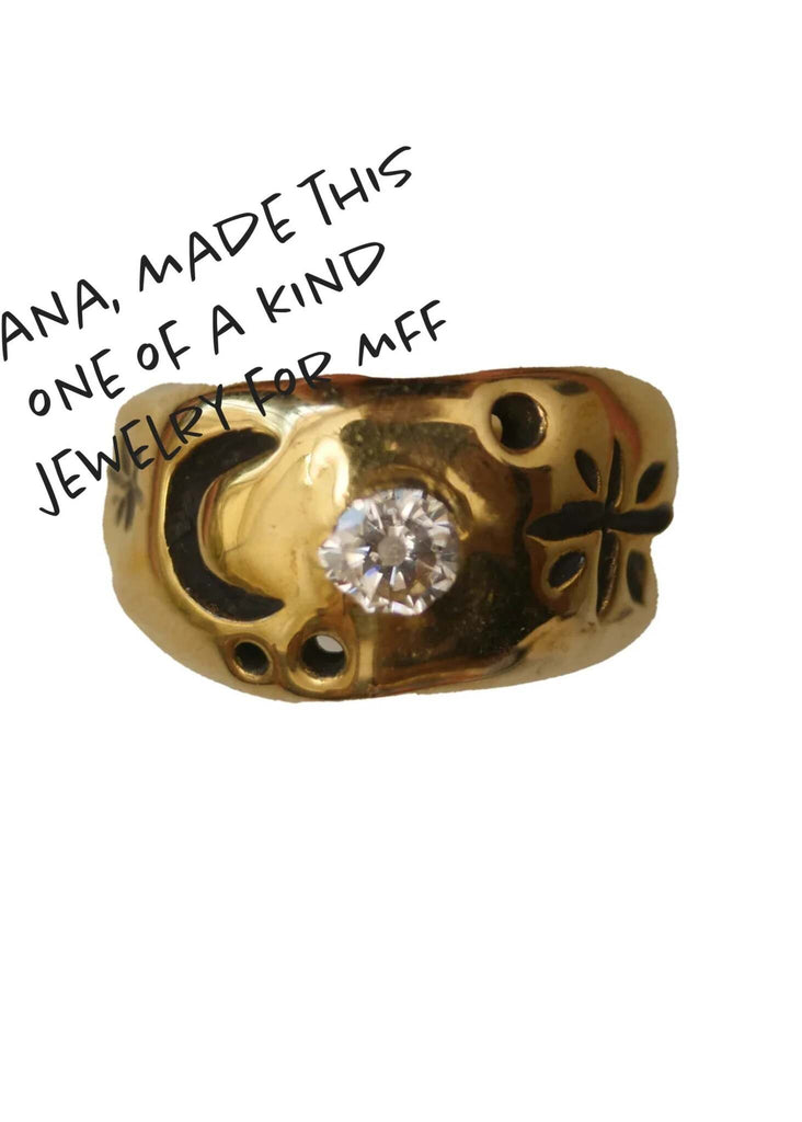 Celestial Ring — Gold with crystal detail — MYFASHIONFRUIT
