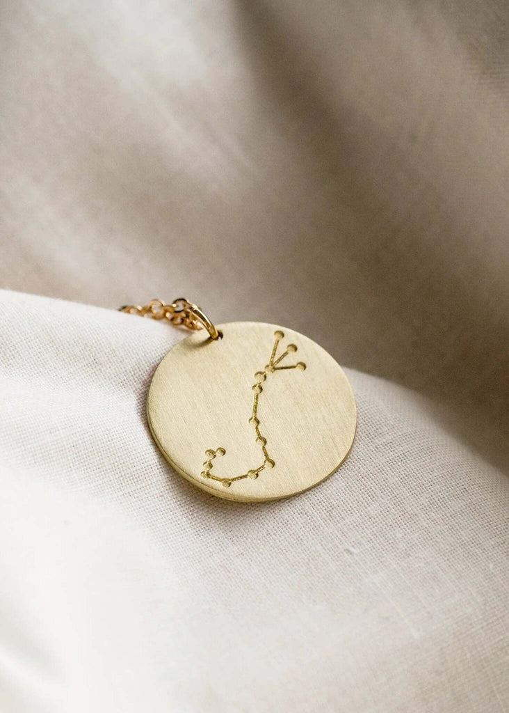 Zodiac Constellation Necklace — Scorpio on gold — MYFASHIONFRUIT