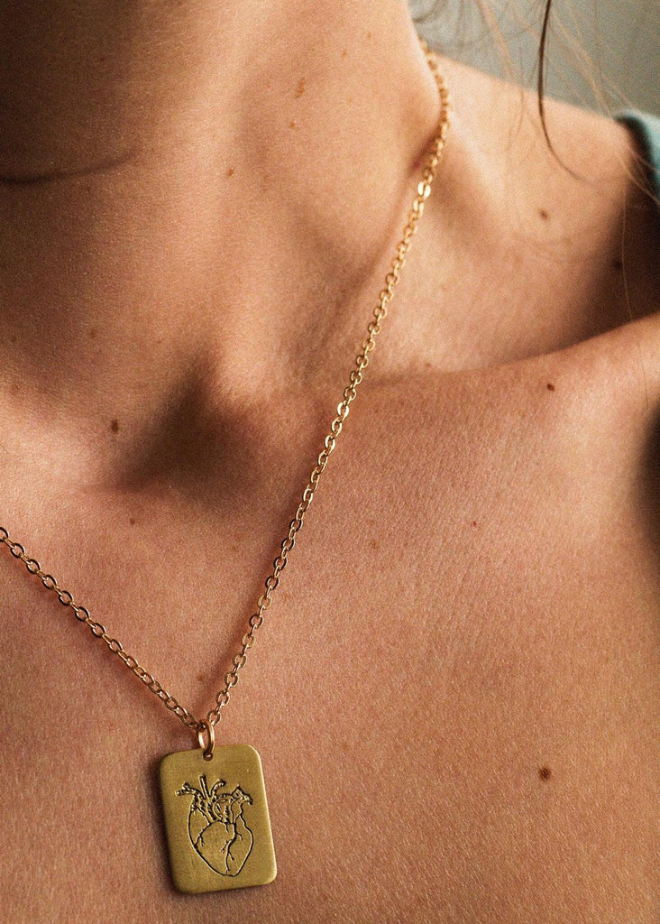 From the Heart Pendant – gold chain with heart pendant detail — MYFASHIONFRUIT