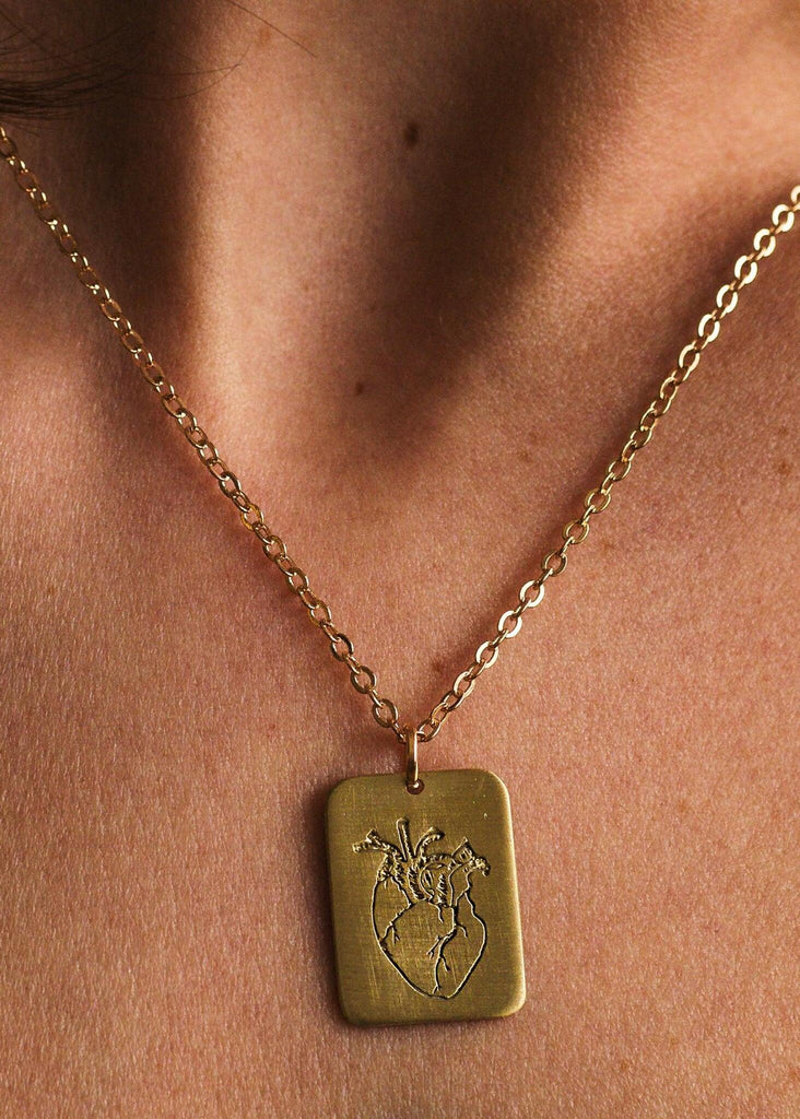 From the Heart Pendant — gold necklace with anatomical heart pendant — MYFASHIONFRUIT