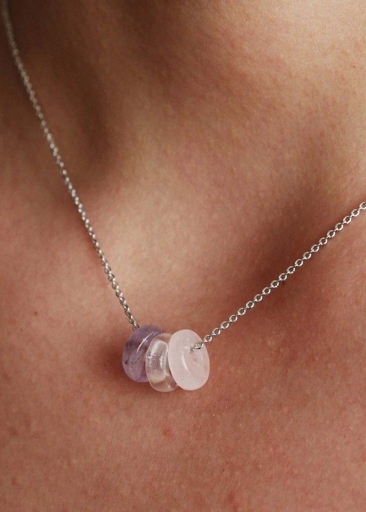 Love Harmony & Spirit Pendant — on model, gemstone details — MYFASHIONFRUIT