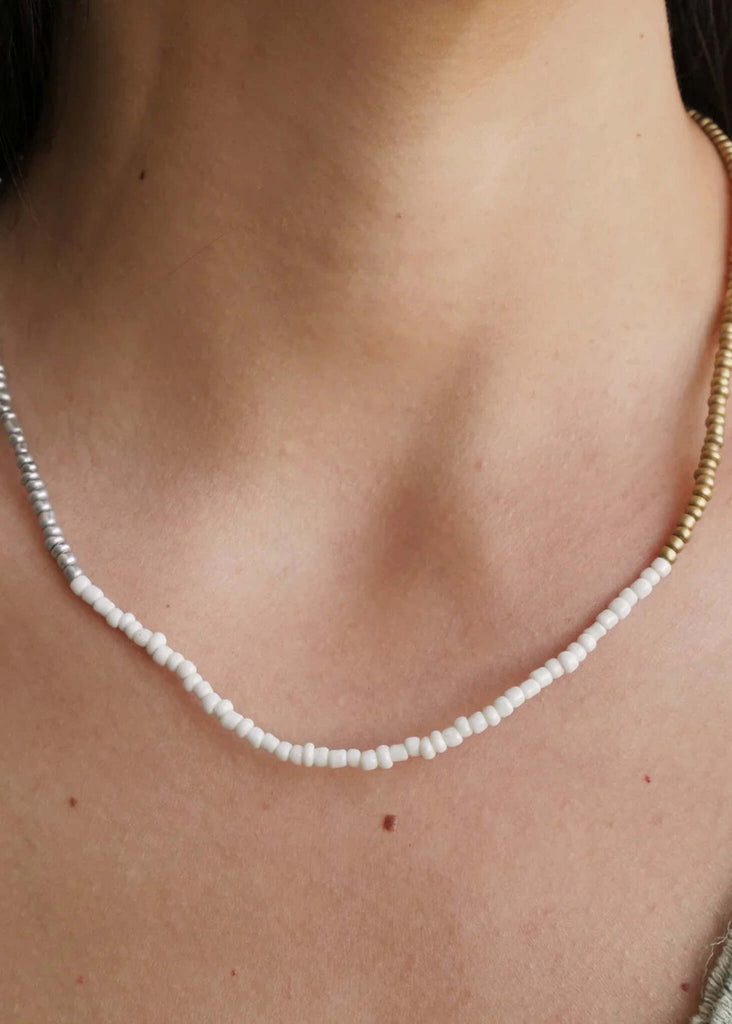 Jai Necklace — Beaded necklace on model — MYFASHIONFRUIT