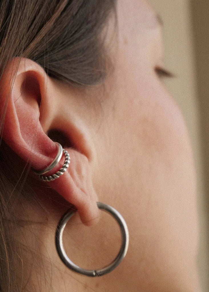 Bekke Ear Cuffs — Silver ear with multiple cuffs — MYFASHIONFRUIT