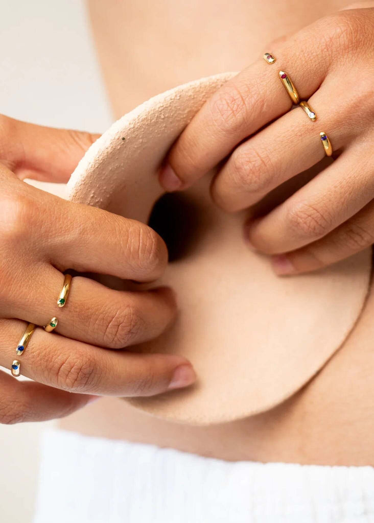 Dione Ring — Gold rings with gems on hands — MYFASHIONFRUIT