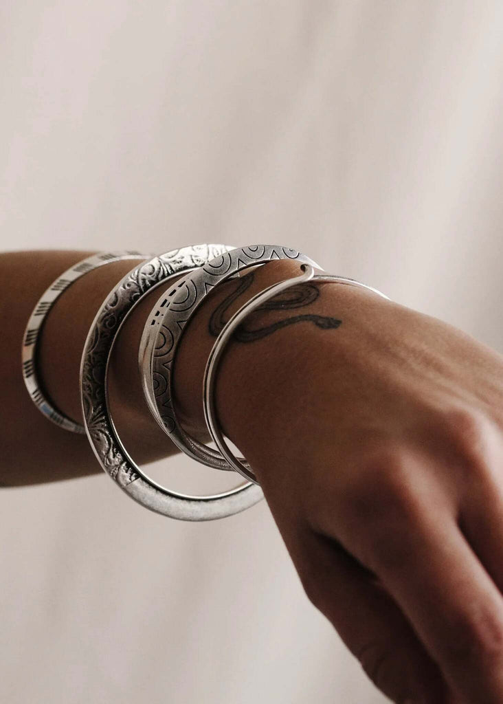 Indian Cuff — Silver set on wrist— MYFASHIONFRUIT