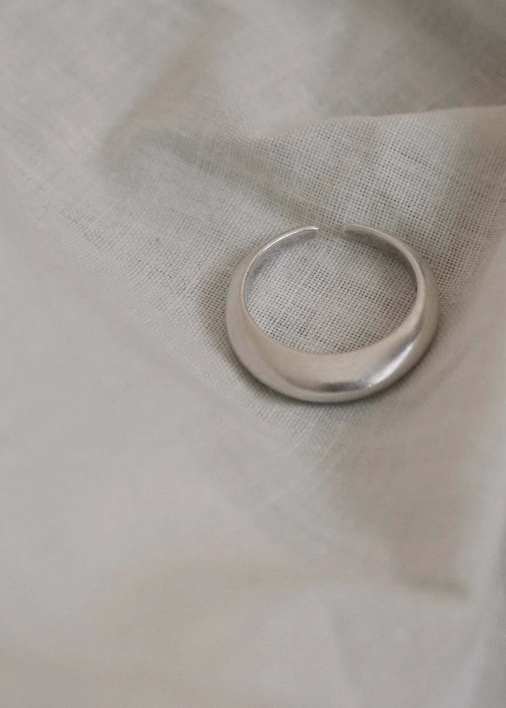 Bold Narrow Ring — silver tone, dome shape — MYFASHIONFRUIT