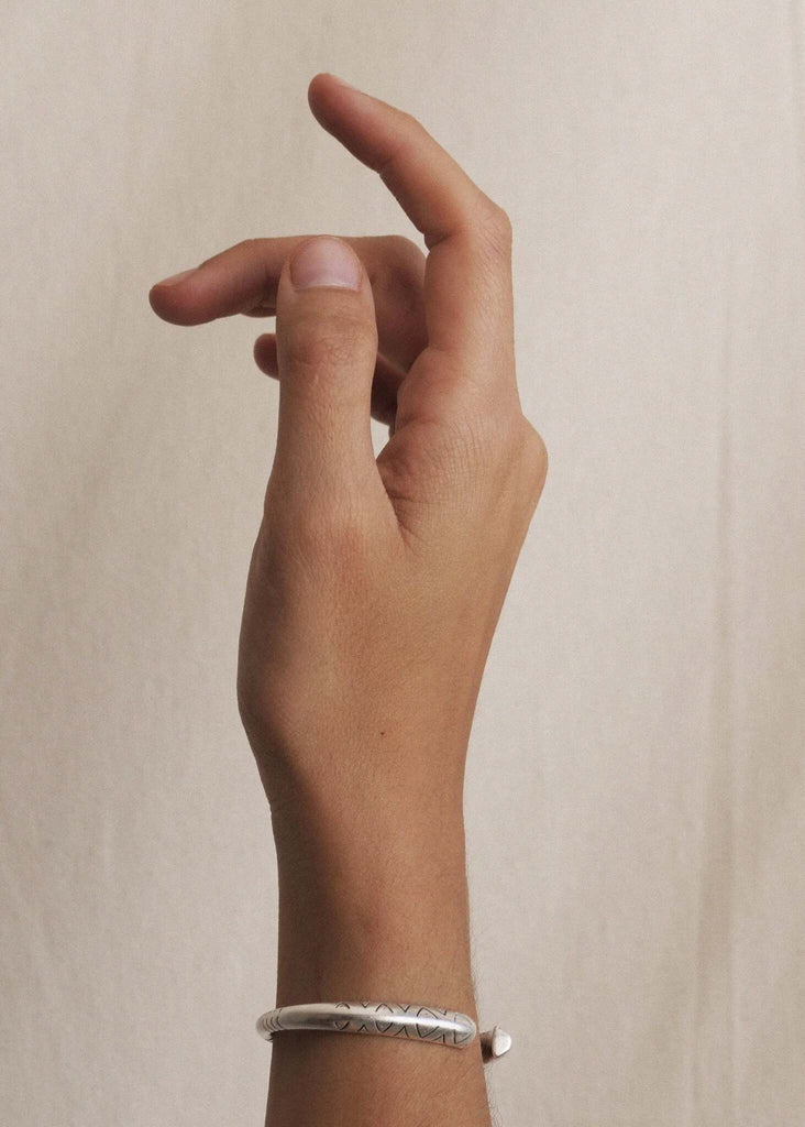 Yaya Cuff — Silver on a wrist — MYFASHIONFRUIT