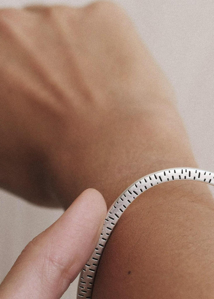 Fox Bracelet — Silver bangle on wrist — MYFASHIONFRUIT