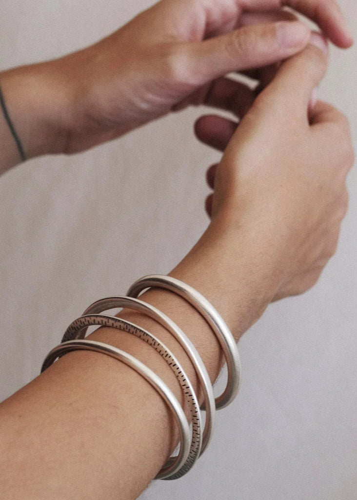 Fox Bracelet — Silver bangles on wrist — MYFASHIONFRUIT