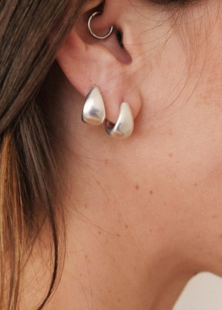 Matcha Hoops — on model, silver — MYFASHIONFRUIT