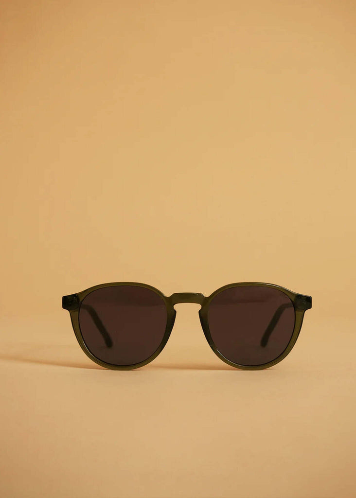 Komono Liam Fern Sunglasses — round frame, dark lenses — MYFASHIONFRUIT
