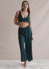 Woman wearing green Tender Pants and matching top — MYFASHIONFRUIT