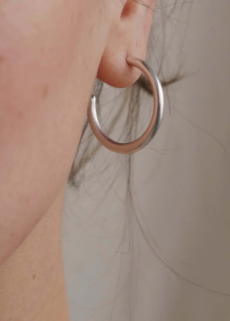 Susie Hoops — Silver, in ear — MYFASHIONFRUIT