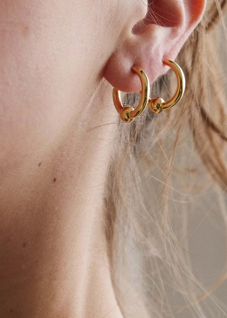 Peg Hoops — Gold, pair on ear — MYFASHIONFRUIT