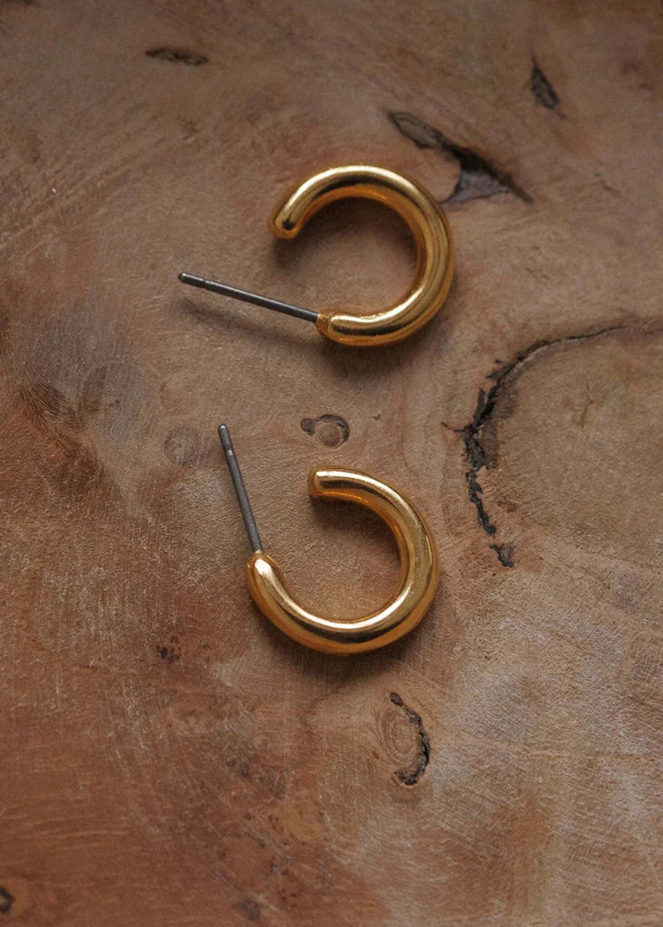 Nikki Hoops — gold, on wood — MYFASHIONFRUIT