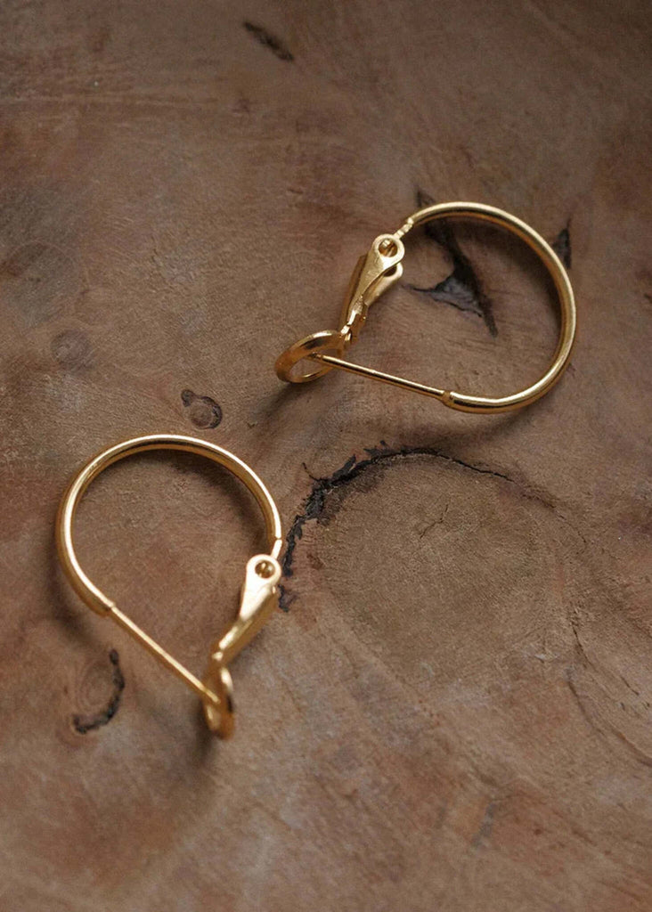 Lola Hoops — gold plated hoops with latch back detail — MYFASHIONFRUIT