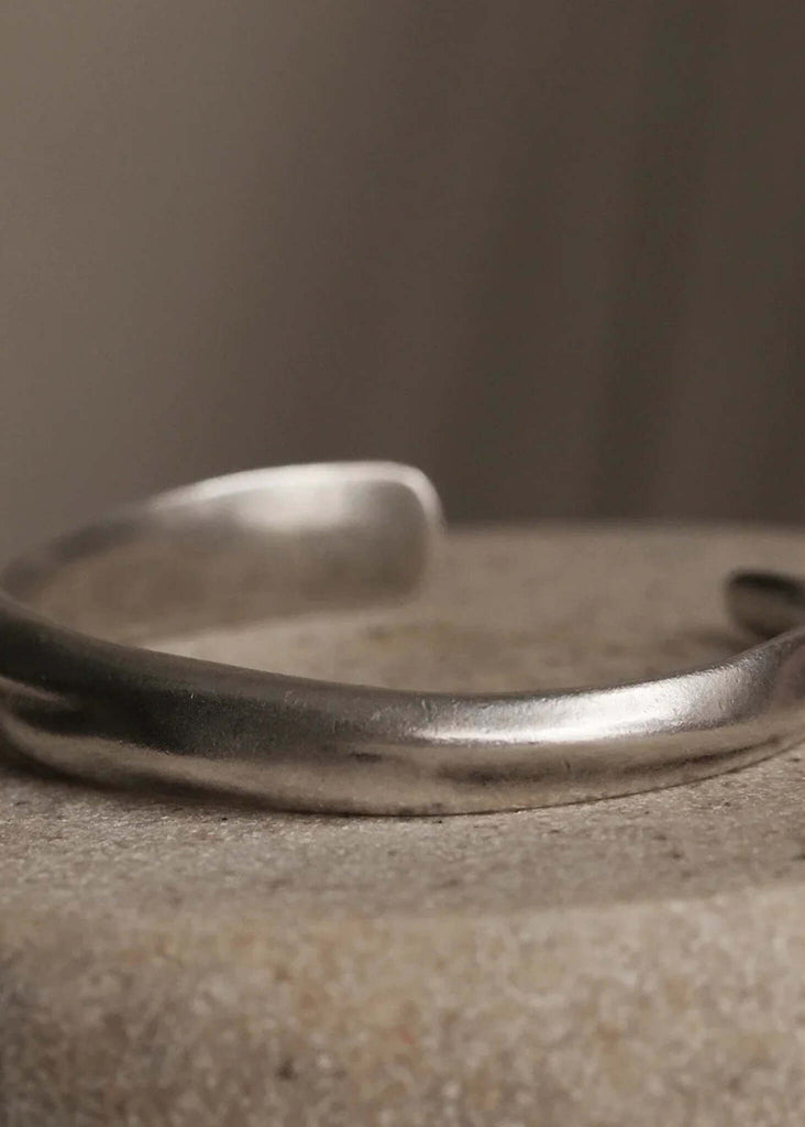 Raw Cuff — silver tone open cuff design — MYFASHIONFRUIT