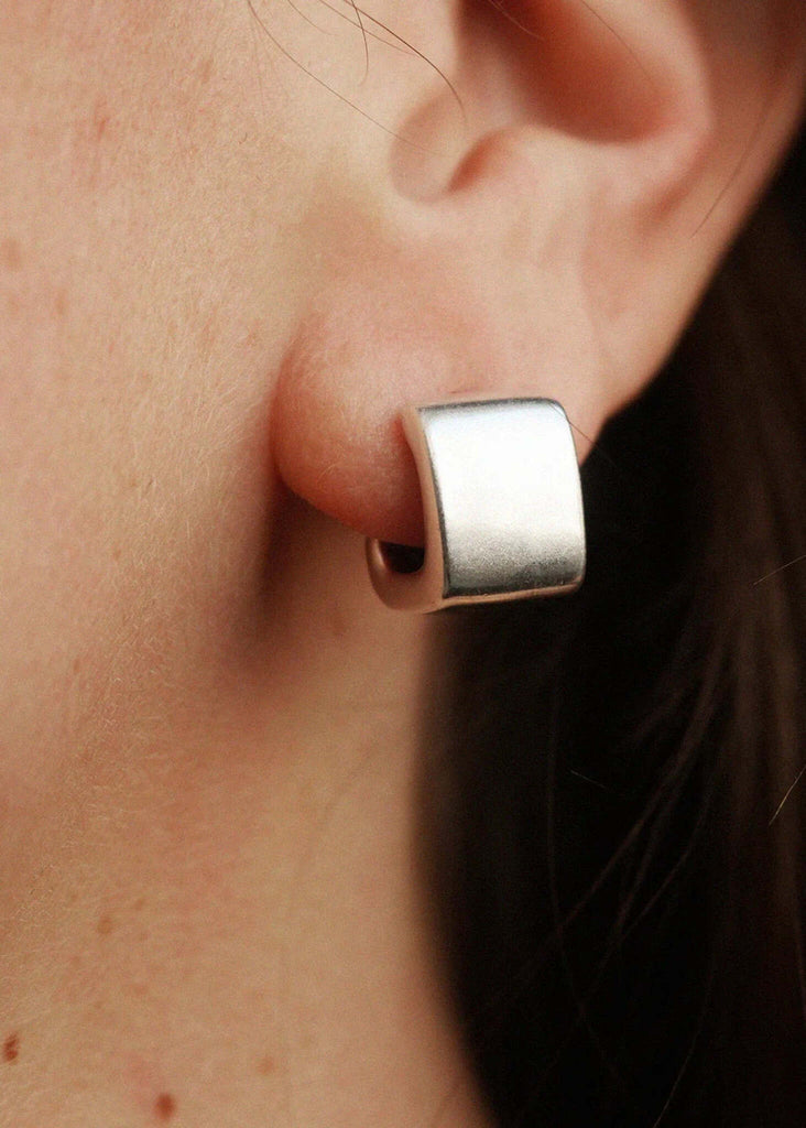 Bali Earrings — silver-tone square hoop detail — MYFASHIONFRUIT