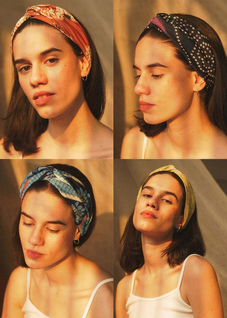 Silk & Colorful Turban — Four patterned headbands — MYFASHIONFRUIT